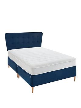 Airsprung Astrid Comfort Divan With Storage Options And Headboard - Navy