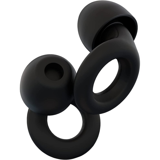 Loop Quiet Ear Plugs for Sleep Super Soft, Reusable Hearing Protection in Flexible Silicone 8 Ear Tips in XS/S/M/L 27dB Noise Cancelling Black