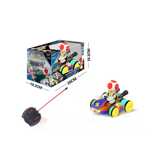 (Red) Christmas gift remote control car children's collection toy Super Mario Spiderman Hulk Iron Man