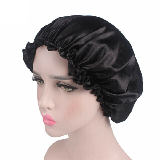 Women's Sleeping Hair Cap Satin Net Head Cover Elastic Night Sleep Cap Bonnet Cap