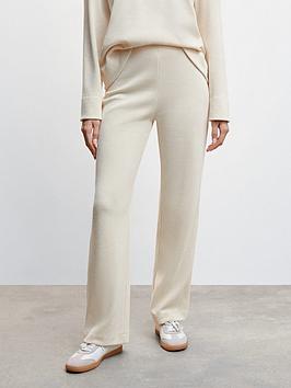 Mango Co-Ord Fine Knitted Trouser - Cream