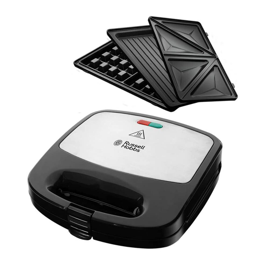 Russell Hobbs 24540 56/RH - 3 in 1 Sandwich Maker, 760 W, Removable Plates
