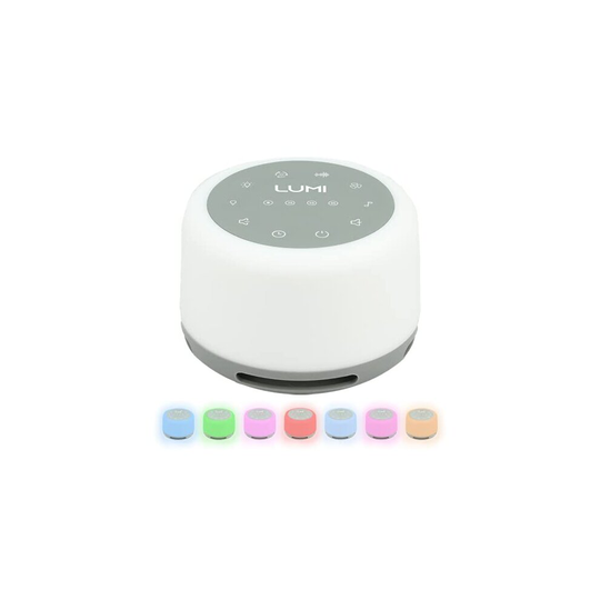 LUMI | White Noise Machine | White Noise Baby | Sound Machine with 7 Colour Night Light | 24 Sounds | Anxiety Relief | Baby Sleep Aid | White Noi