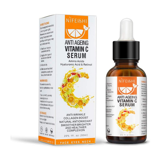 Vitamin C Serum for Face with Hyaluronic Acid & Retinol Natural Anti-Aging & Anti Wrinkle Facial Serum Hydrate and Brighten Skin, Boost Skin Collagen