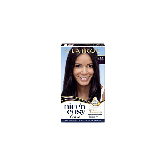 Clairol Nice' n Easy CrâÂme, Natural Looking Oil Infused Permanent Hair Dye (Packaging May Vary), 2BG Burgundy Black 177 ml