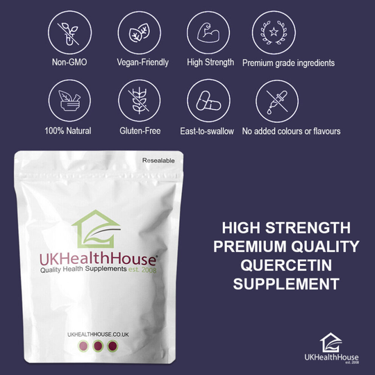 Quercetin 100mg x 120 Capsules 98% Extract | Genuine Quercetin | Vegans
