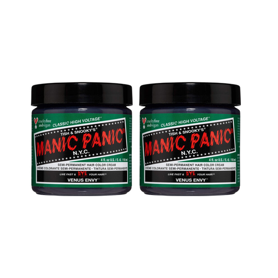 (Venus Envy, Twin Pack) MANIC PANIC HIGH VOLTAGE CLASSIC CREME SEMI PERMANENT HAIR COLOUR 118M- Shine Bright & Stand Out With Classic Creme Range, Veg
