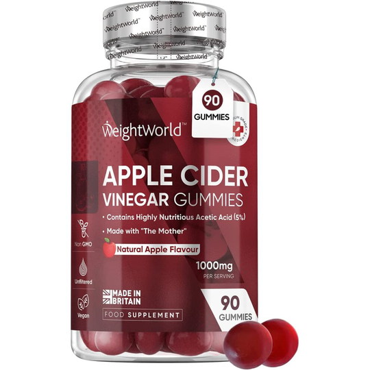 WeightWorld Apple Cider Vinegar Gummies 1000mg 90 Vegan Gummies