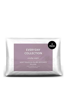 Everyday Soft Touch &Amp; Extra Bounce 2 Pack Pillows - White