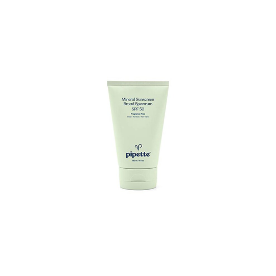 Pipette SPF 50 Mineral Sunscreen Broad Spectrum with Non-nano Zinc Oxide (4-Fluid-Ounce)