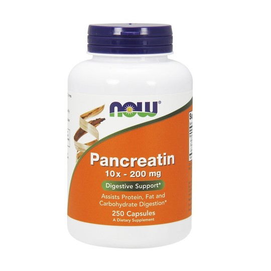 NOW Foods Pancreatin, 10x 200mg , 250 caps