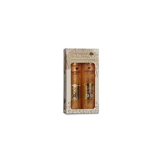 Messinian Spa - Premium Gift Set- Includes Royal Jelly & Helichrysum 300ml Shower Gel, 300ml Shampoo - Luxury Shower Set