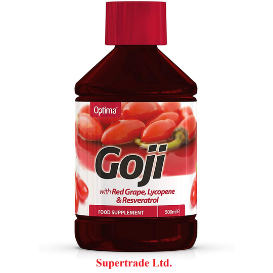 3 X Optima Goji With Red Grape Lycopene & Resveratrol Juice - 500ml