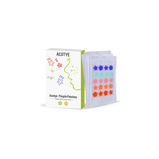ACOTYE Pimple Patches 60PCS Star Spot Patches with Niacinamide and Hyaluronic acid, Moisturizing, Fast Acne Patch Healing and Acne Scars Treatment (60