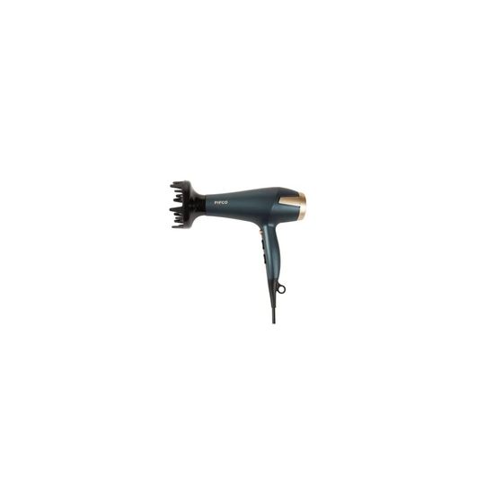 PIFCO Smooth Dry & Curl 2500W Lightweight Diffuser Hairdryer - Ionic Technology with Cool Shot Function - Concentrator Attachment - Adjustable