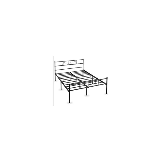(White, Double) Yaheetech Metal Bed Frame Iron Bedstead Base