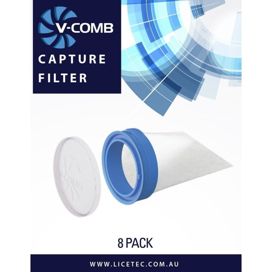 LiceTec 236217 V-Comb Replacement Filters 8 Pack