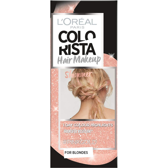 L'Oreal Colorista Hair Makeup Shimmer Pink Gold Temporary Blonde Hair Colour 30ml