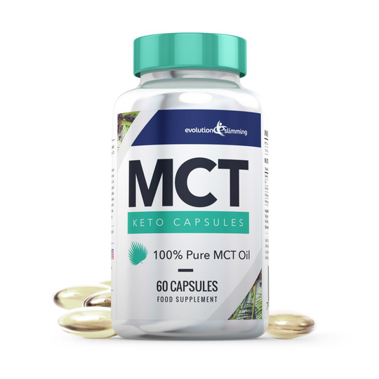 MCT Oil Keto Capsules 100% Pure MCT Oil - 60 Capsules - MCT Oil Capsules - Evolution Slimming