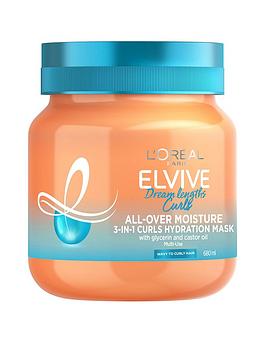 L'Oreal Paris Elvive Dream Lengths 3-In-1 Curls Hydration Mask For Wavy To Curly Hair - 680Ml