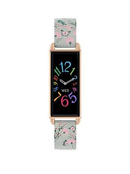 Reflex Active Series 2 Smart Watch with Colour Touch Screen and Blue Butterfly Print Strap, Blue, Women