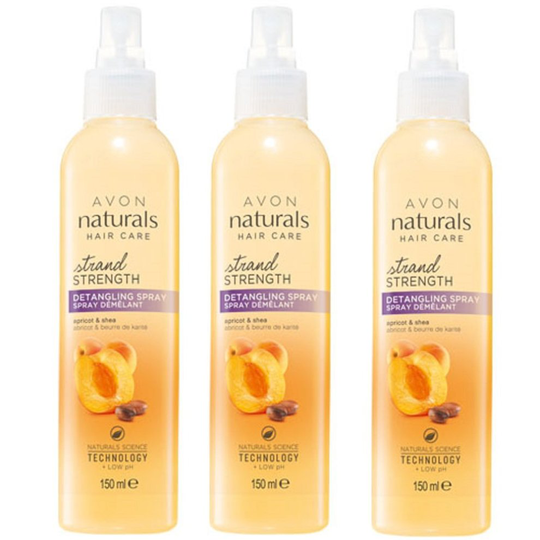 3 x Naturals Haircare Golden Apricot & Shea Detangling Spray - 150ml