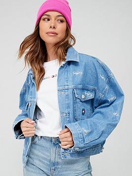 Tommy Jeans Wide Sleeve Jacket - Blue, Blue, Size Xs, Women