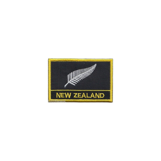 New Zealand Silver Fern Flag Embroidered Patch - Sew or Iron on