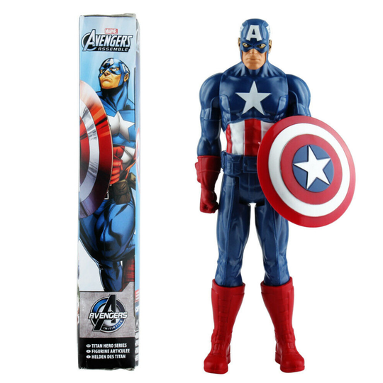 (#12:Captain) 12" Avengers Action Figures Toys Titan Hero Series Thanos Iron Spiderman Hulk Thor