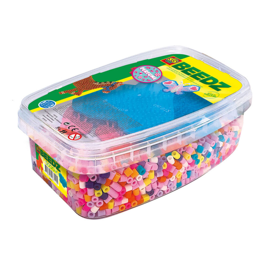 SES CREATIVE Beedz Iron-On-Beads Horse & Butterfly Pegboards, with Perfume 5000 Iron-On Beads (06311)