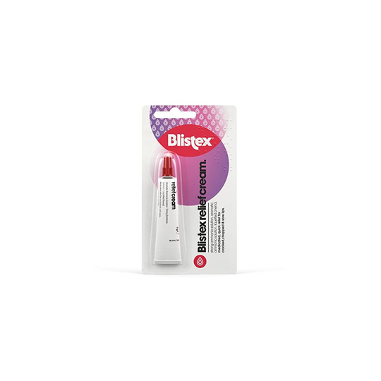 Blistex Relief Cream, soothing protective lip cream, medicated lip treatment for cracked and sore lips, 5g, White