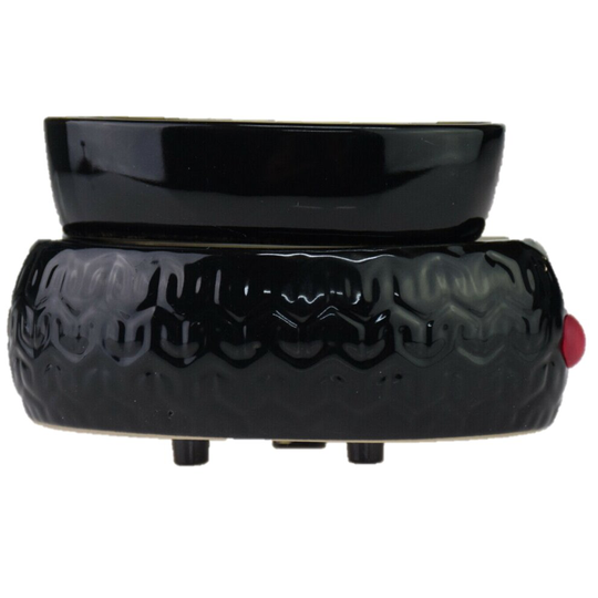 (Black) Colonial Candle Electric Ceramic Wax Warmer Melt Scented Oil Burner Diffuser New