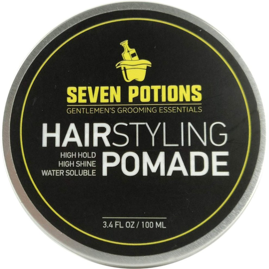 Hair Styling Pomade For Men 100ml - High Shine - High Hold - Water Based - Natural, Organic, Vegan, Cruelty Free