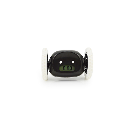 (Black) Clocky Extra Loud for Heavy Sleeper Runaway Alarm Clock