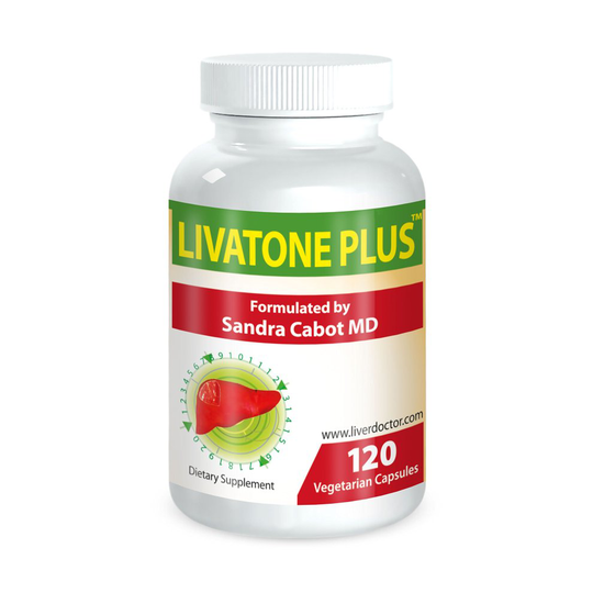 Livatone Plus Liver Support - Formulated by Dr. Sandra Cabot - 120 Vegetarian Capsules - 8 Weeks Supply - Contains 25 Natural Ingredients to...