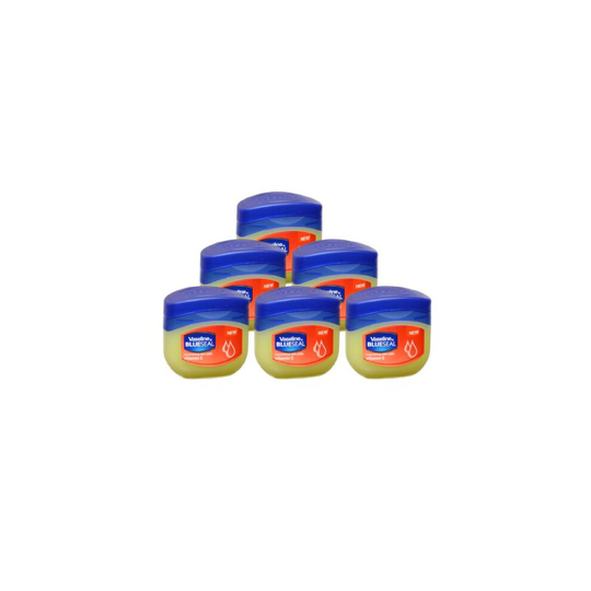 Vaseline BlueSeal Nourishing Skin Jelly 1.7oz (50ml) Jar with Vitamin E (Pack of 6)