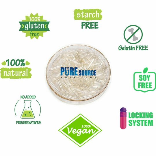 (1, 250) HPMC Vegan Empty Capsules Clear Pharmaceutical