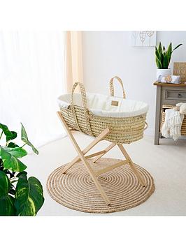 Clair De Lune Organic Palm Moses Basket - Cream