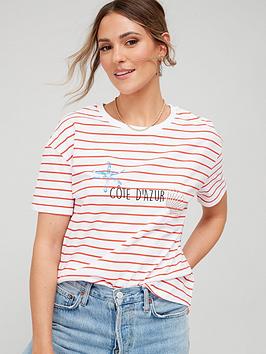 Everyday Stripe Shell Graphic T-Shirt - Multi