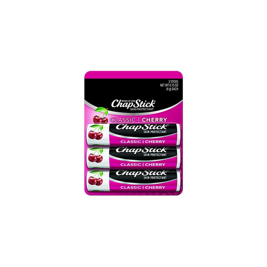 Chapstick ChapStick Classic (Cherry Flavor, 0.15 Ounce) Lip Balm Tube for Skin Protectant Lip Care, (Pack of 12)