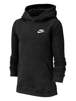 Nike Sportswear Kids Hoodie - Black/White, Black/White, Size Xs=6-8 Years