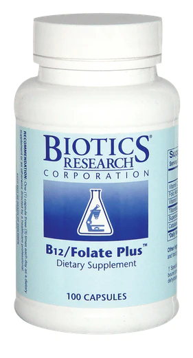 Biotics Research B12/Folate Plus, 100 Capsules