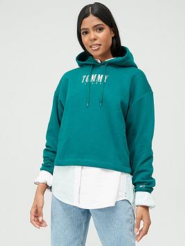 Tommy Jeans Relaxed Essential Logo 2 Hoodie - Green