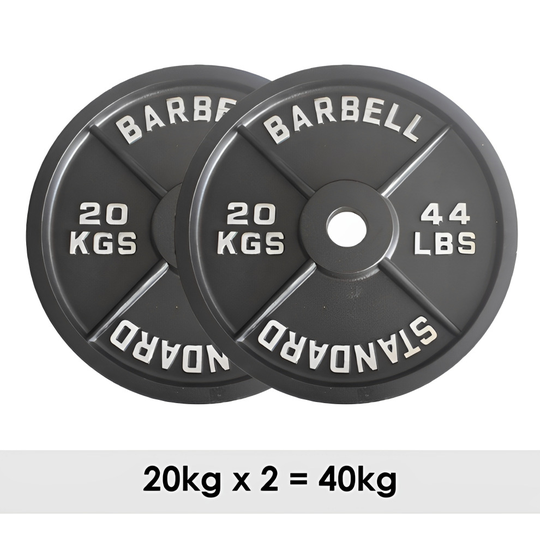 (20Kg x 2 = 40Kg) Olympic 2-Inch Cast Iron Plate Weight Plate