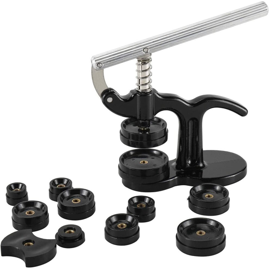 ( Black 13pcs) DIY Modern Watch Back Press Closer Watchmaker Set Crystal Repair Tool Black