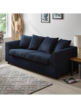 Very Home Leon Fabric Sofa Range - Navy - 2 Seater Sofa