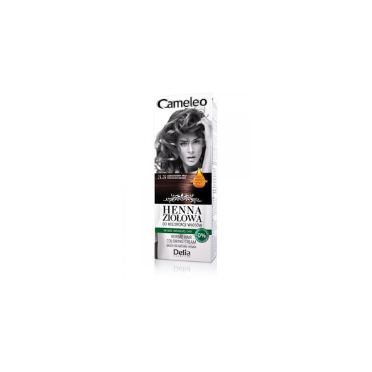 Cameleo Herbal Henna Colouring Cream CHOCOLATE BROWN 75g Natural Henna extract with Moroccan Oil