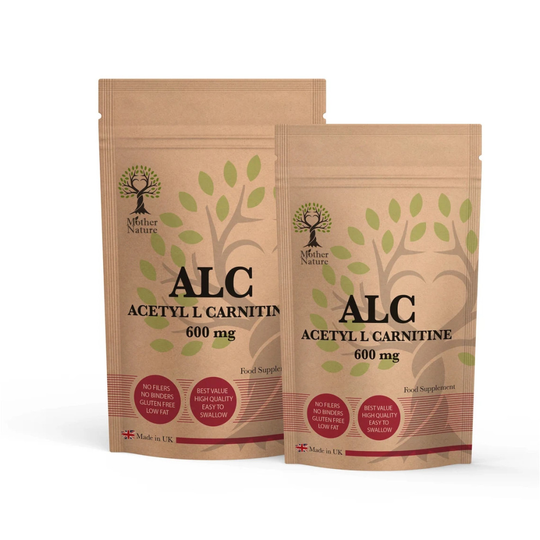 (120 Capsules) Acetyl L-carnitine Capsules 600mg High Potency 20:1 Extract ALCAR UK Supplement Vegan Acetyl L-carnitine Powder