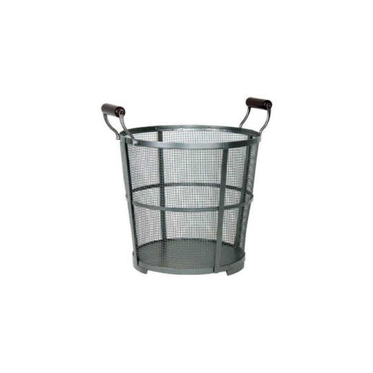 Antique Iron Contemporary Log Bin Gray