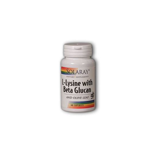 Solaray L-Lysine with Beta Glucan, 60 Ct